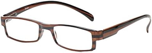 Calabria 762 Around Neck Hanging Reading Glasses +2.00 Wood Stripe Men Women Lightweight Durable Trendy Readers Long Temples in Kuwait