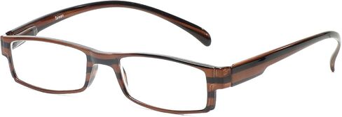 Calabria 762 Around Neck Hanging Reading Glasses +2.00 Wood Stripe Men Women Lightweight Durable Trendy Readers Long Temples in Kuwait