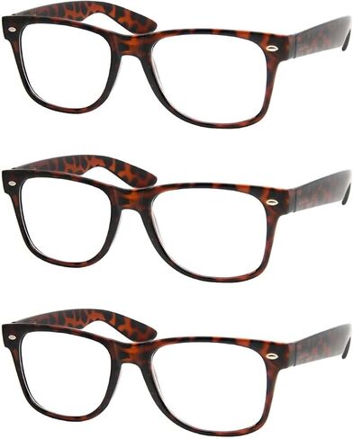 The Vintage Chic - 3 Pair of Retro Square Trendy Style Reading Glasses Readers in Saudi Arabia