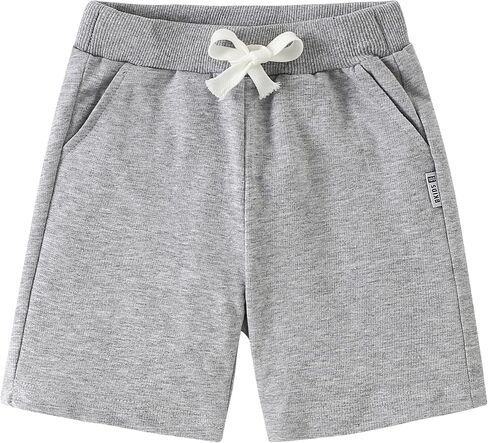 AIWUHE Toddler Boys Shorts Cotton Sport Shorts Summer Knee Length Solid Jogger Shorts Casual Pants Elastic Waist Short 2-7Y in Saudi Arabia