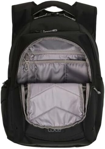 Lole Expandable Backpack with Padded Laptop Sleeve, Bottle Pocket & Emergency Whistle – Made in Vietnam - Black, Black, Regular in Saudi Arabia