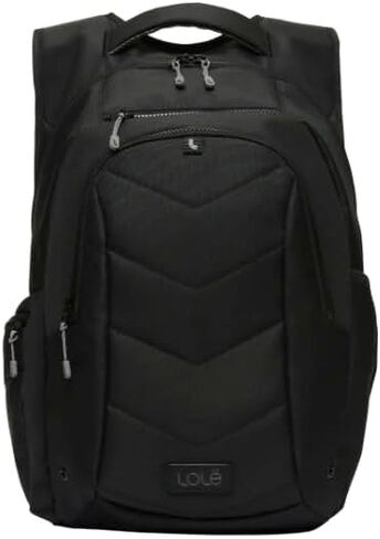 Lole Expandable Backpack with Padded Laptop Sleeve, Bottle Pocket & Emergency Whistle – Made in Vietnam - Black, Black, Regular in Saudi Arabia