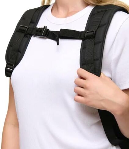 Lole Expandable Backpack with Padded Laptop Sleeve, Bottle Pocket & Emergency Whistle – Made in Vietnam - Black, Black, Regular in Saudi Arabia