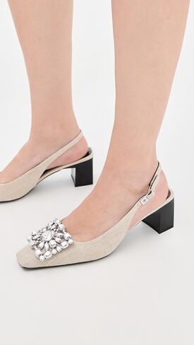 حذاء Tory Burch النسائي جورجيا كريستال Slingback in Kuwait