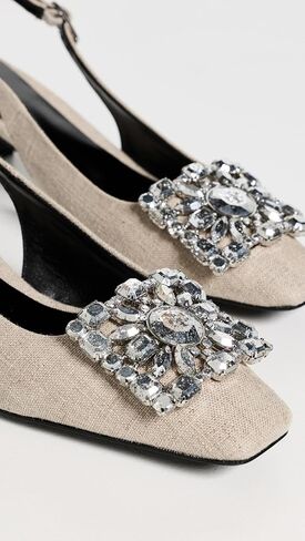 حذاء Tory Burch النسائي جورجيا كريستال Slingback in Kuwait