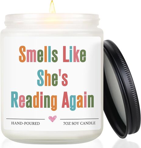 Funny Gifts for Book Lovers Women, Readers Gifts, Bookish Present, Reading Candle, Funny Birthday Book Day Gift for Bookworm, Librarian, Books Lover in Saudi Arabia