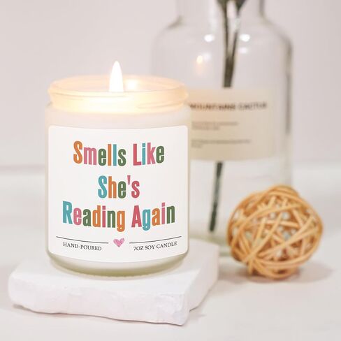 Funny Gifts for Book Lovers Women, Readers Gifts, Bookish Present, Reading Candle, Funny Birthday Book Day Gift for Bookworm, Librarian, Books Lover in Saudi Arabia