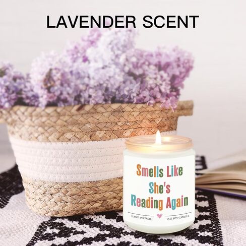 Funny Gifts for Book Lovers Women, Readers Gifts, Bookish Present, Reading Candle, Funny Birthday Book Day Gift for Bookworm, Librarian, Books Lover in Saudi Arabia
