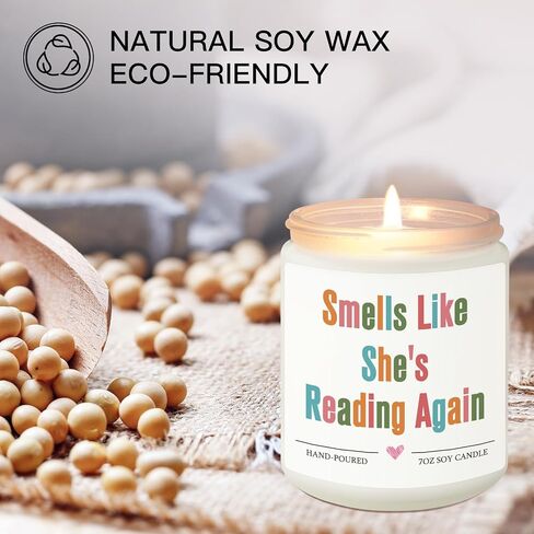 Funny Gifts for Book Lovers Women, Readers Gifts, Bookish Present, Reading Candle, Funny Birthday Book Day Gift for Bookworm, Librarian, Books Lover in Saudi Arabia