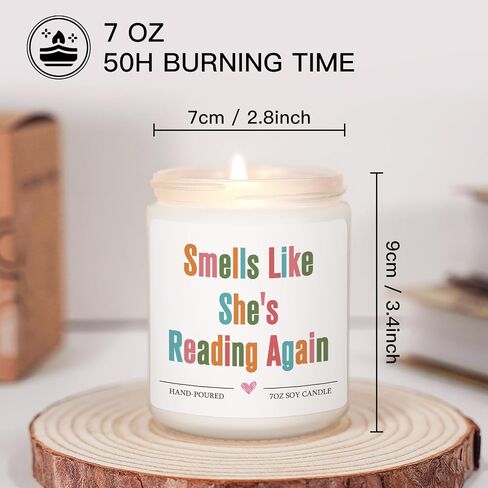 Funny Gifts for Book Lovers Women, Readers Gifts, Bookish Present, Reading Candle, Funny Birthday Book Day Gift for Bookworm, Librarian, Books Lover in Saudi Arabia