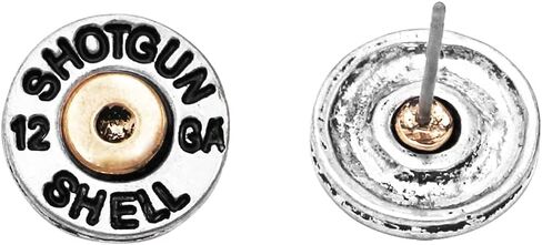 Rosemarie & Jubalee Women's 12 Gauge Shotgun Shell Spent Bullet Hypoallergenic Post Back Stud Earrings in Kuwait
