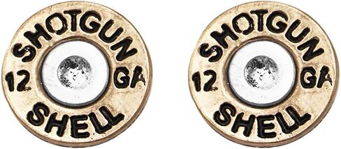 Rosemarie & Jubalee Women's 12 Gauge Shotgun Shell Spent Bullet Hypoallergenic Post Back Stud Earrings in Kuwait