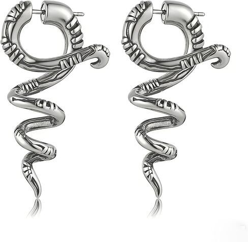 HZMAN Goth Earrings for Women Stainless Steel Octopus Tentacle Solid Stud Earrings Halloween Costume Accessories Low Allergenicity in Kuwait