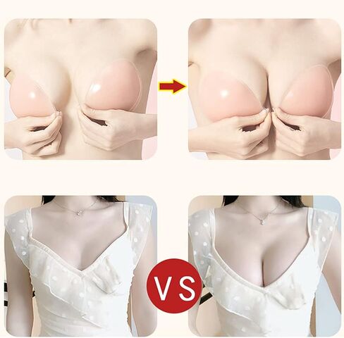 Sticky Adhesive Bras for Women, Backless Push Up Supportive Lightweight for V Shape Breasts in Saudi Arabia
