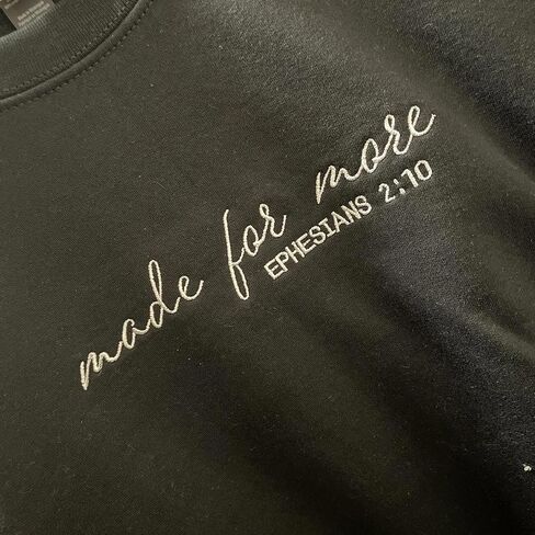 COUPLEHOODIES Made For More Embroidered Sweatshirt – Personalized Christian Gift for Birthday Faith Occasion or Christmas Multicolor in Saudi Arabia