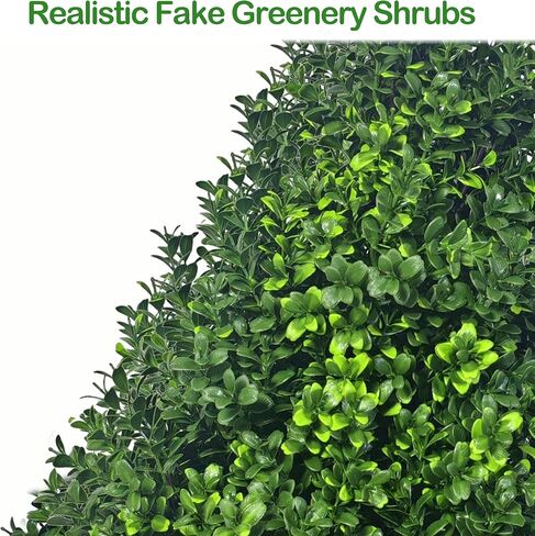 2PACK Artificial Potted Plants Boxwood Topiary Trees Outdoor Indoor with Planter,2.3FT Potted Faux Bushes Evergreen Fake Trees Outside Realistic for 4th of July Porch Offices Garden in Kuwait