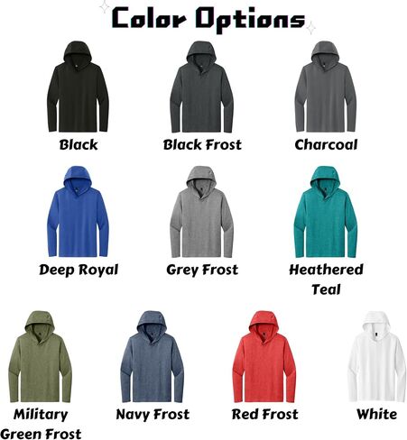 Customize Your Logo, Men's Womens Lightweight Tri-Blend Long Sleeve Hoodie Sweatshirt, Pullover T-Shirt For Fishing Hiking Active in Saudi Arabia