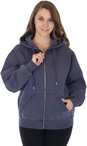 CottonMill Women's 100% Cotton Zip Up Heavyweight Sweatshirt in Saudi Arabia