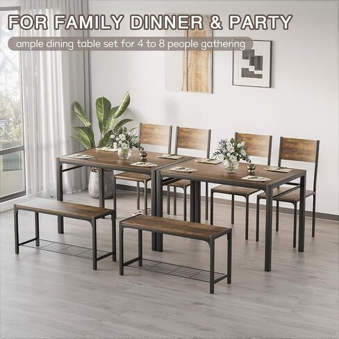 Shahoo 3-Piece Wooden Dining Table Set, Kitchen Breakfast Nook Sets with 2 Chairs & Round Tabletop, Space Saving Furniture Metal Frame and Built-in Wine Rack, Marble White & Black in Kuwait