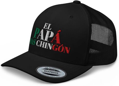 NX El Papa Mas Chingon Embroidered Curved Bill Trucker Hat Mid Crown Adjustable Mexican Fathers Day Cap in Saudi Arabia