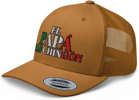 NX El Papa Mas Chingon Embroidered Curved Bill Trucker Hat Mid Crown Adjustable Mexican Fathers Day Cap in Saudi Arabia