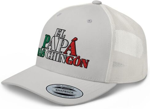 NX El Papa Mas Chingon Embroidered Curved Bill Trucker Hat Mid Crown Adjustable Mexican Fathers Day Cap in Saudi Arabia