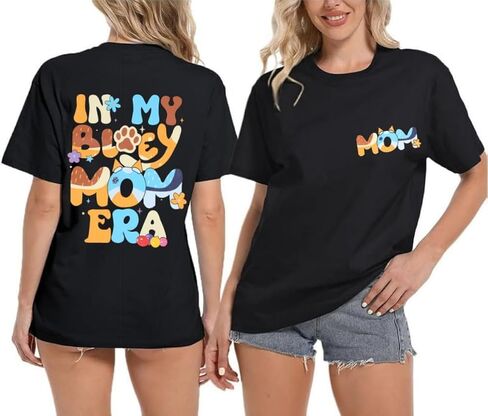 Mama Shirts for Women in My Mom Era Shirt Funny Mom Letter Print Short Sleeve Graphic Tshirt in Saudi Arabia