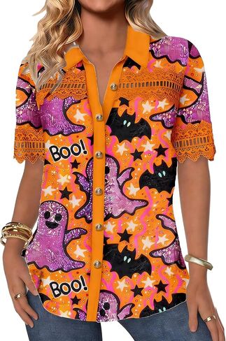 Plus-Size Women's Short Sleeve v-Neck Printed top, Fashionable Summer and Sping Style, Suitable for Casual outings in Kuwait
