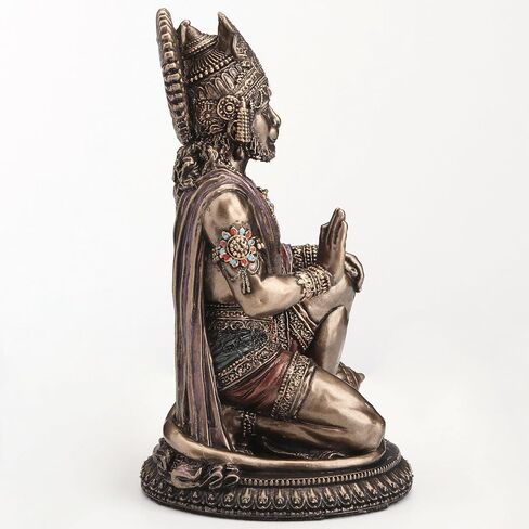 Veronese Design 3 3/4 Inch Hanuman Hindu God of Strength Cold Cast Resin Bronze Finish Sculpture in Kuwait
