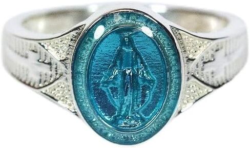 Bonyak Jewelry Sterling Silver Miraculous Ring w/Blue Epoxy Accent - Size 7 in Kuwait