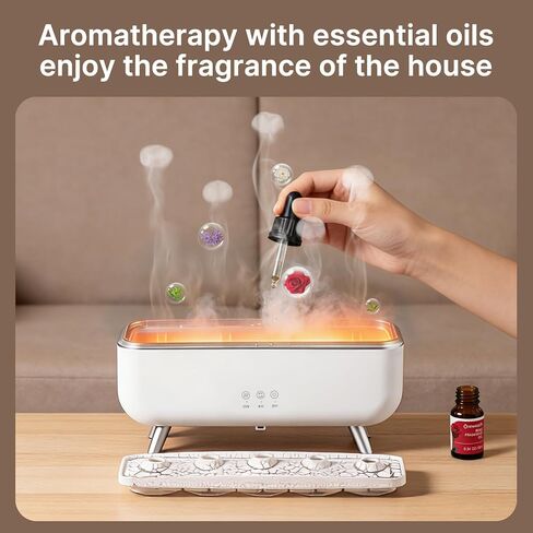 Jellyfish Diffuser Humidifier, Essential Aromatherapy 300ML Ultrasonic Diffuser with Essential Oils. 7 Colors Light Waterless Auto Off with Remote Control for Large Room Office Bedroom in Saudi Arabia