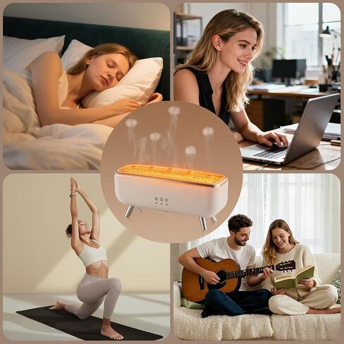 Jellyfish Diffuser Humidifier, Essential Aromatherapy 300ML Ultrasonic Diffuser with Essential Oils. 7 Colors Light Waterless Auto Off with Remote Control for Large Room Office Bedroom in Saudi Arabia