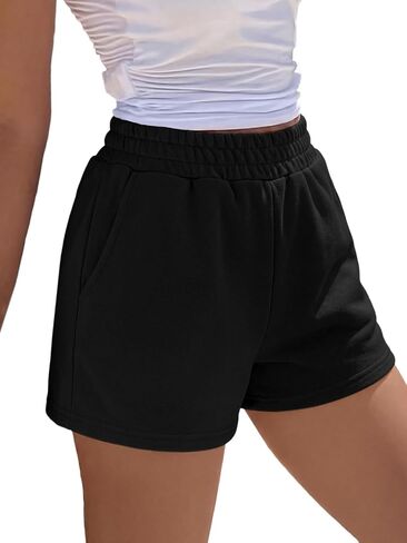 Women‘s High Waist Sweat Shorts with Drawstring, Comfy Running Yoga Shorts for Summer Casual in Kuwait