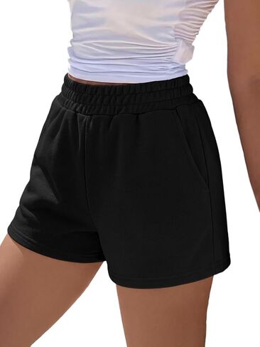 Women‘s High Waist Sweat Shorts with Drawstring, Comfy Running Yoga Shorts for Summer Casual in Kuwait