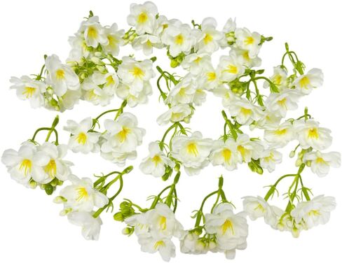 20 Pieces White Artificial Jasmine Flowers Heads,Silk Flowers for Crafts,Fake Flowers Bulk,Jasmine Garland Wreath Making Supplies for Wedding Party Birthday Home Décor (White) in Saudi Arabia