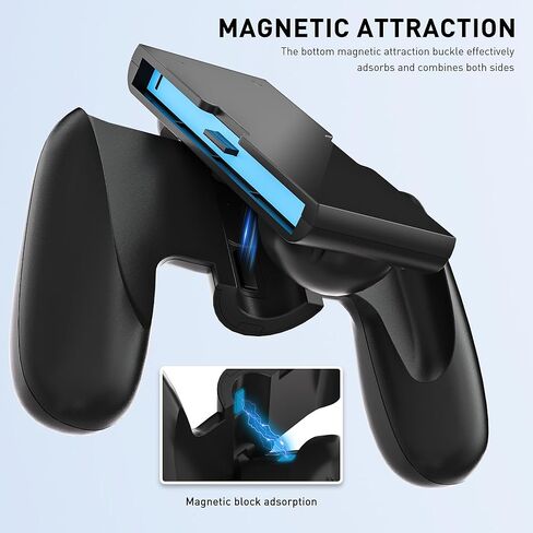 FUNDIARY Joycon Charging Dock for Nintendo Switch 2, Black Intelligent Charging Accessories with [Supports 4 Joycon Charging] Magnetic Controller Charger Stand Station, LED Indicator, USB Type-C Cable in Saudi Arabia