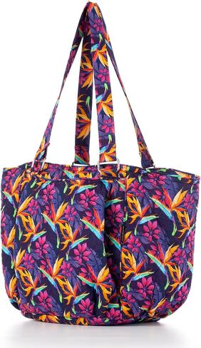 Floral Print Women's Tote Bag, Lightweight Shoulder Bag, Multi Pockets Large Capacity Casual Purse for Daily Commute & Travel in Saudi Arabia