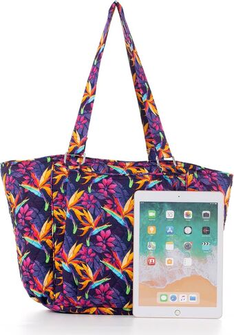 Floral Print Women's Tote Bag, Lightweight Shoulder Bag, Multi Pockets Large Capacity Casual Purse for Daily Commute & Travel in Saudi Arabia