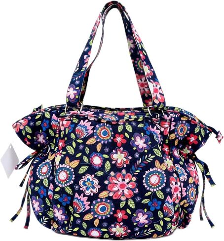 Floral Print Women's Tote Bag, Lightweight Shoulder Bag, Multi Pockets Large Capacity Casual Purse for Daily Commute & Travel in Saudi Arabia