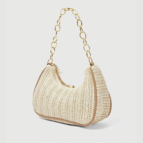 Summer Straw Beach Bag with Shell Starfish Decor Woven Shoulder Tote in Kuwait