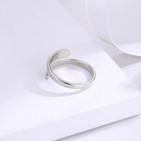 Sterling Silver This Too Shall Pass Ring Inspirational Ring Adjustable Open Encouragement Jewelry Gift for Women in Saudi Arabia