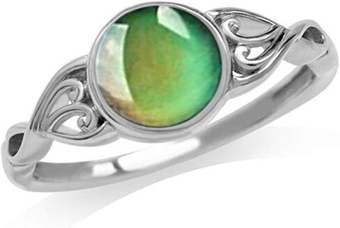 SOFEA Ring Color Changing Heart Color Change Mood Ring Emotion Feeling Temperature Rings Necklace Women in Saudi Arabia