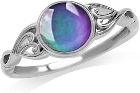 SOFEA Ring Color Changing Heart Color Change Mood Ring Emotion Feeling Temperature Rings Necklace Women in Saudi Arabia