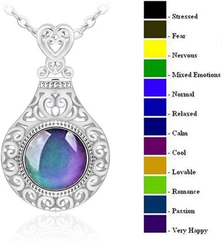 SOFEA Ring Color Changing Heart Color Change Mood Ring Emotion Feeling Temperature Rings Necklace Women in Saudi Arabia