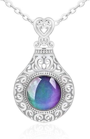 SOFEA Ring Color Changing Heart Color Change Mood Ring Emotion Feeling Temperature Rings Necklace Women in Saudi Arabia