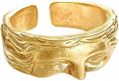 Vintage Venus Half Face Ring Ring for Men Women Adjustable Chunky Hip Hop Punk Games Casino Bikers Rings Love and Beauty Unique Party Jewelry in Saudi Arabia