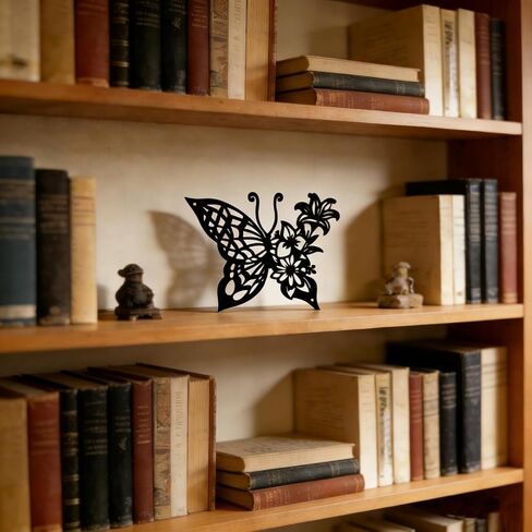 Black Metal Flowers Wall Decor: Metal Butterfly Wall Decor for Living Room Bathroom Dining Room Bedroom Decor, Butterfly Flower Wall Art, Modern Farmhouse Decor, Nature-Inspired Housewarming Gifts in Saudi Arabia