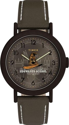 ساعة Timex للجنسين Harry Potter x Weekender Sorting Hat 37 ملم - حافظة خضراء من قطعتين سريعة الإصدار بقرص أخضر بلون برونزي in Kuwait