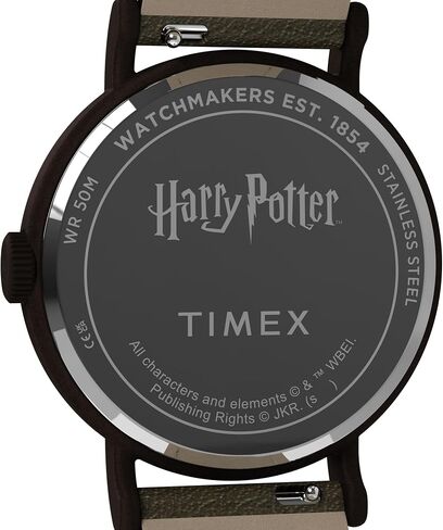 ساعة Timex للجنسين Harry Potter x Weekender Sorting Hat 37 ملم - حافظة خضراء من قطعتين سريعة الإصدار بقرص أخضر بلون برونزي in Kuwait