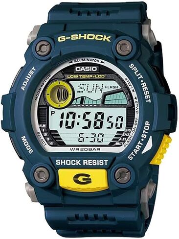 Casiio G7900-2 Men's Blue Rescue Alarm Chronograph World Time Moon Data G Shock Watch in Kuwait